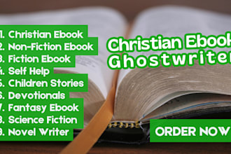 ghostwrite christian ebook, daily devotional, prayer book ghost ebook writer