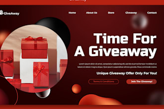 create raffle website, business website, competition website