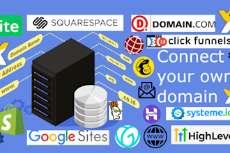 connect domain in godaddy, wix, squarespace, shopify, google site, or fix dns
