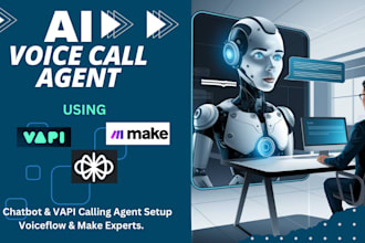 set up ai voice caller using vapi ai synthflow bland, voiceflow with make com