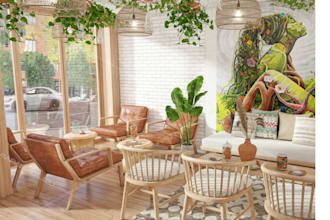 design and render interior cafe, restaurant, coffee shop, and lounge projects