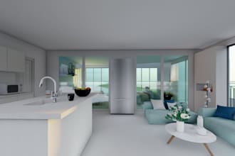 render 3d villa frontend backend in 8k,renovate apartment, mood board, site plan