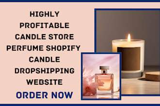 design fragrance candle store candle website  cndle shopify candle dropshipping