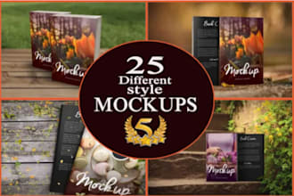 do 3d book kindle cover, ebook mockup design