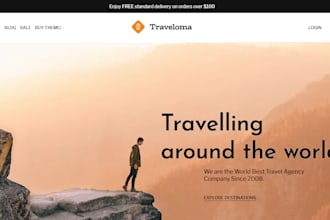 design a stunning travel shopify store travel accessories store booking website