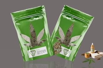 design unique mylar bag, pouch design, weed pouch, cbd label product packaging