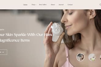 design captivating skincare shopify store beauty face care website nail dropship