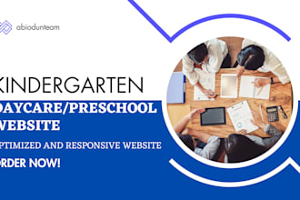 do kindergarten website, preschool, nursery daycare and childcare website