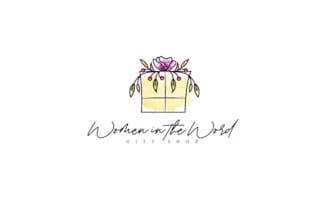 design high end gift shop women logo