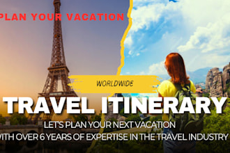 create a personalized vacation travel itinerary and guide