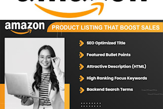do amazon product listing, SEO optimized amazon product listing