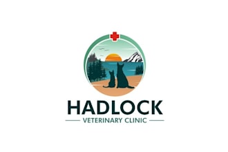 make reputed dependable animal hospital logo