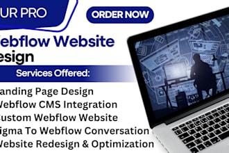 design or redesign webflow website figma to webflow landing page webflow