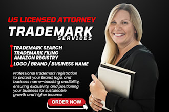 be your US licensed attorney for trademark registration office action, renewal