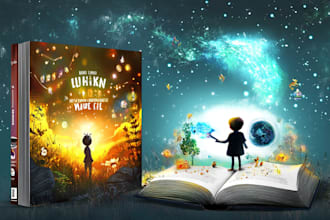 design amazon kindle book cover children book illustration