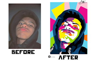 make digital art of your face with my wpap style
