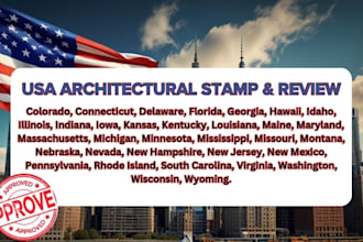 do architectural stamp, pe stamp, mep stamp, sign and seal for USA city permit