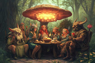 draw your dnd group party illustration