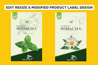 edit resize, redesign and modified the product label design