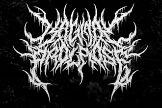 make your killer black metal logo within 24hrs