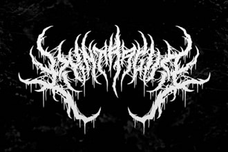 make brutal death metal, deathcore, black metal band logo