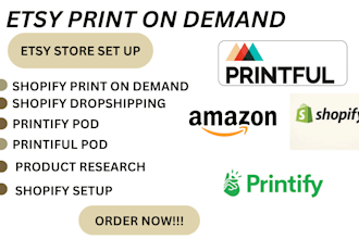 etsy print on demand, shopify print on demand, svg design, printify, printful