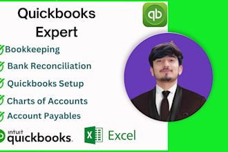 do expert bookkeeping, bank reconciliation quickbooks setup,chart of accounts