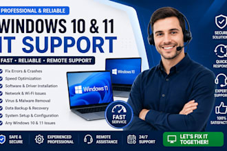 provide windows10 window 11 support remotely