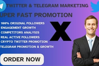 superfast crypto twitter x marketing, crypto telegram promotion for real growth