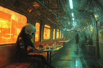 do sci fi horror and fantasy scene concept art and illustrations