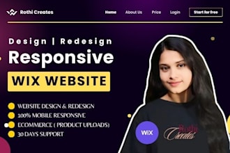 design wix or redesign a wix website design or wix online store