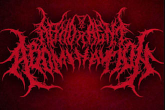 make brutal death metal, deathcore, black metal band logo