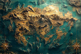 create a beautiful fantasy map in 4k for you