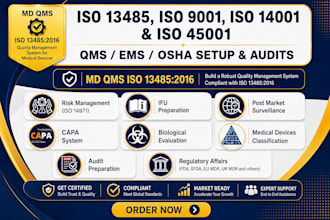 prepare qms I ems and osha documentation I audit support
