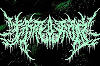 design death metal, black metal and heavy metal logo for your band