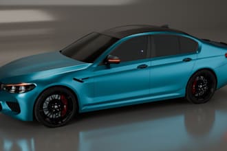 design 3d realistic car,suv m5 in snapper rocks, automotive, control rig,3ds max