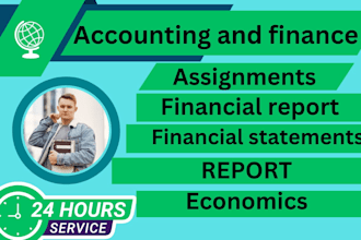 write report of financial analysis, accounting tasks and assignments