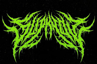 draw an extreme ,brutal or death metal logo