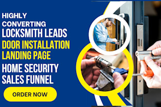 generate locksmith leads locksmith landing page door installation home security