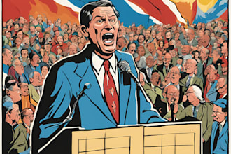 create any current political cartoon