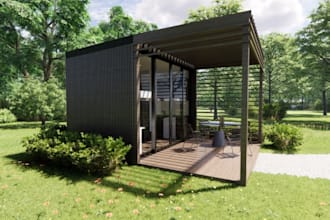 renovate tiny, farm house, render cabin home, maximize interior, exterior space