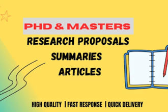 professional research proposals, reports, phd dissertations, summaries