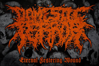 do a metal, hardcore, heavy metal, black metal band logo