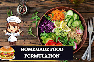 formulate homemade food and product development