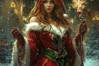 do illustrate christmas fantasy,fiction book cover