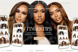hair extension website hair extension shopify store hair website beauty website