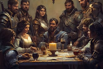 illustrate the best dnd party art illustration