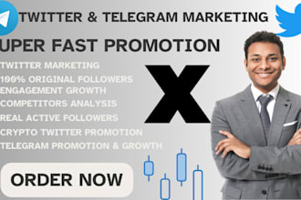 do twitter x marketing, twi tter ads, web3, nft, website, telegram promotion