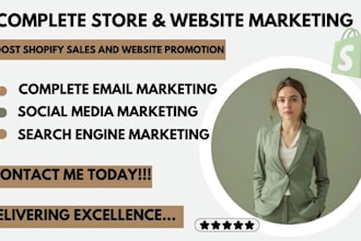 do organic website traffic, boost shopify sales, etsy promotion, ebay promotion