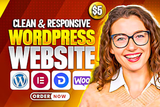 build wordpress website, create wordpress business website and develop